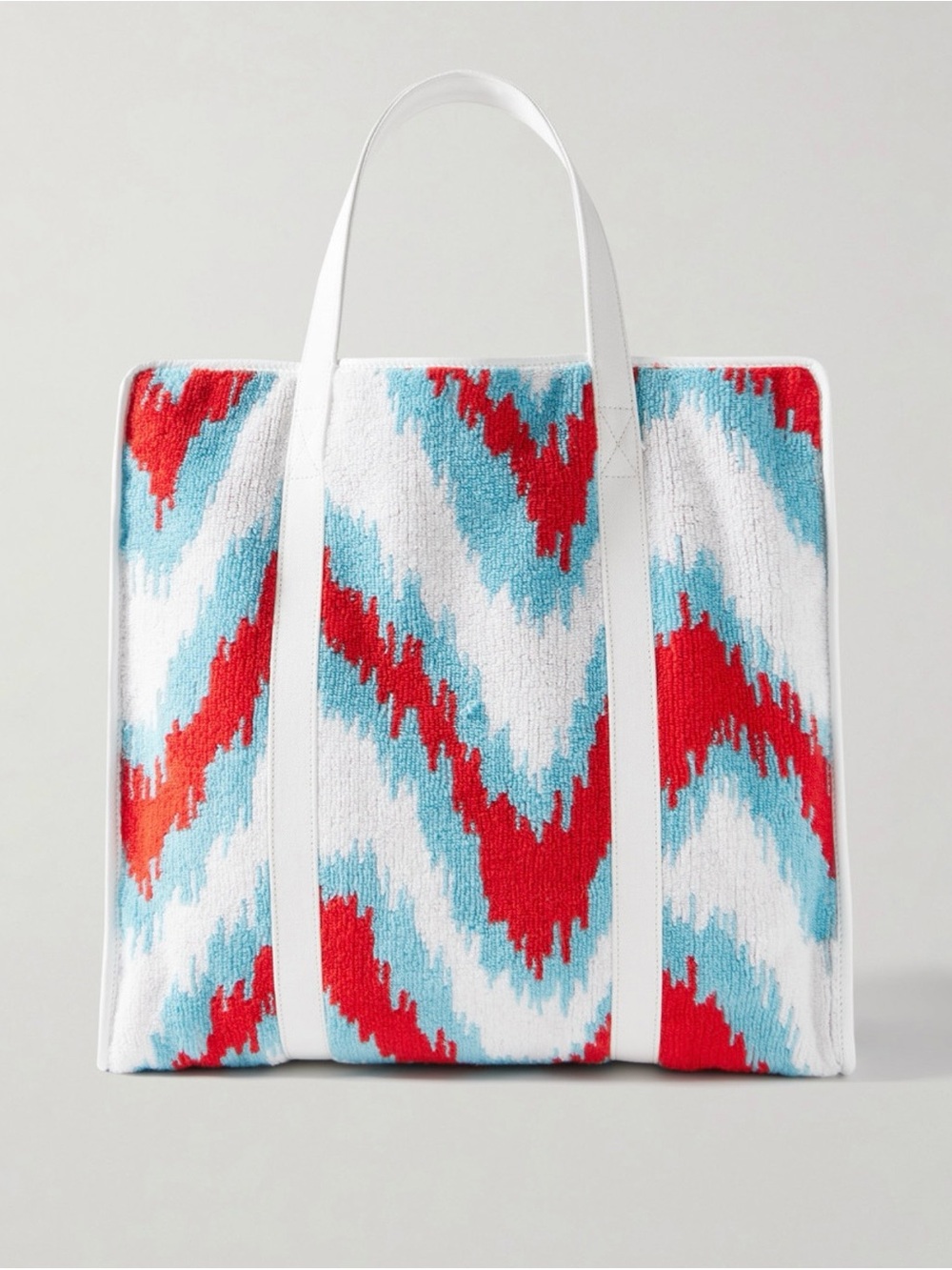 Missoni  Canvas-trimmed terry-jacquard tote